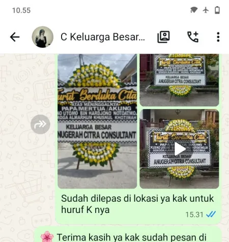 Pengiriman Papan Bunga Duka Harapan Indah Bekasi